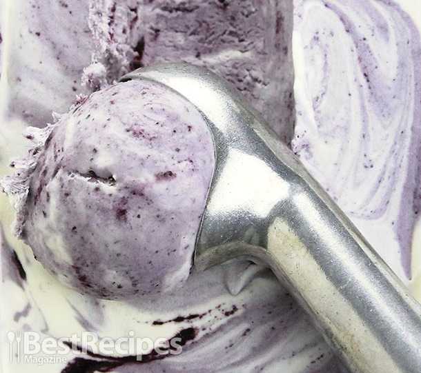 No Churn Blueberry Ice Cream