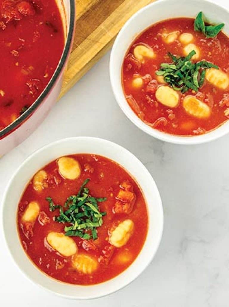Tomato, Basil, and Gnocchi Soup