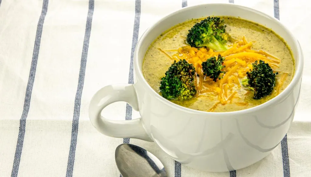 Roasted Broccoli Cheddar Soup
