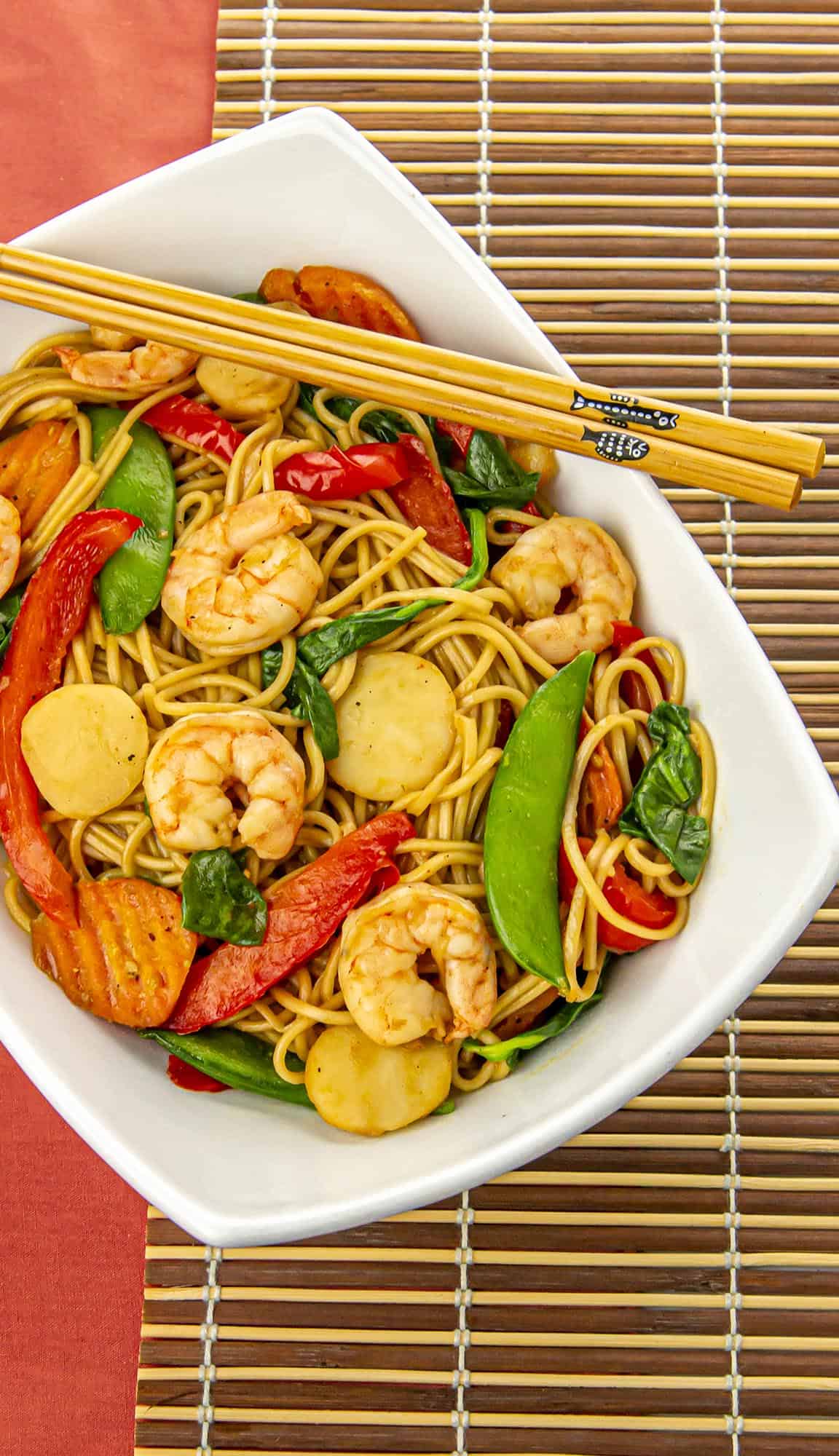 Air Fryer Shrimp Lo Mein