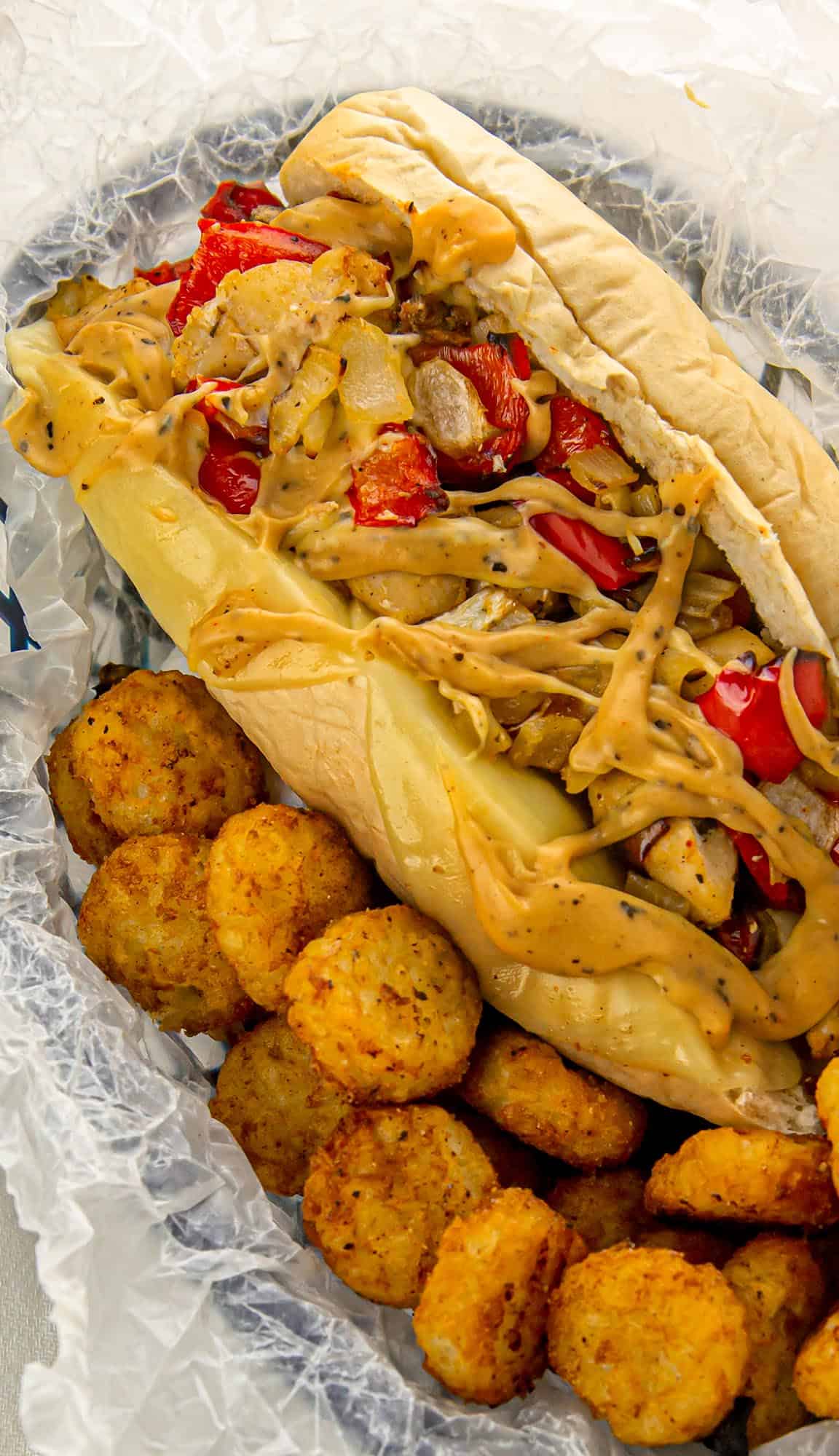 Air Fryer Cajun Chicken Cheesesteaks
