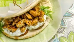 Lemon Chicken Pita Wraps