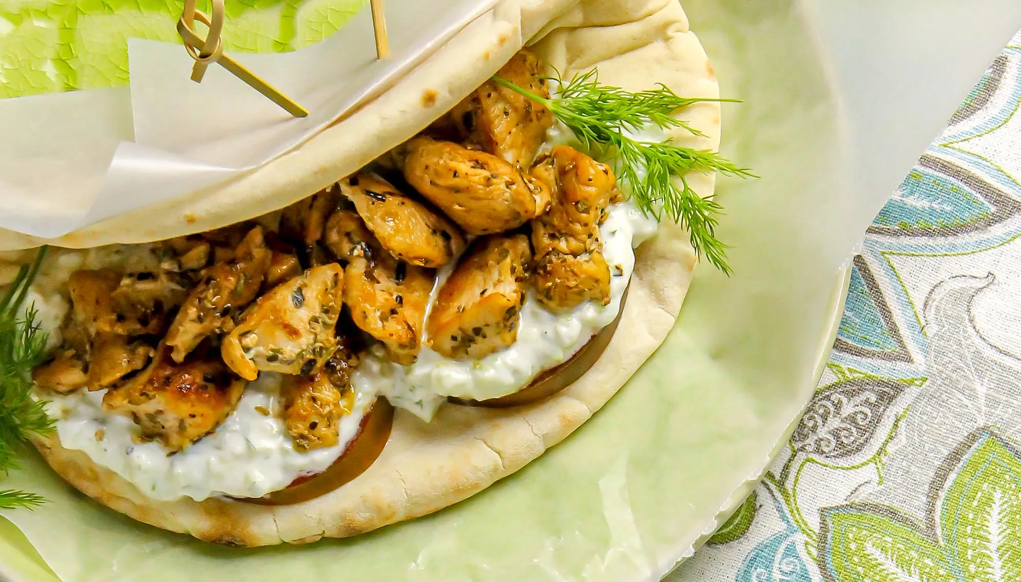 Lemon Chicken Pita Wraps With Tzatziki - Bestrecipes.co