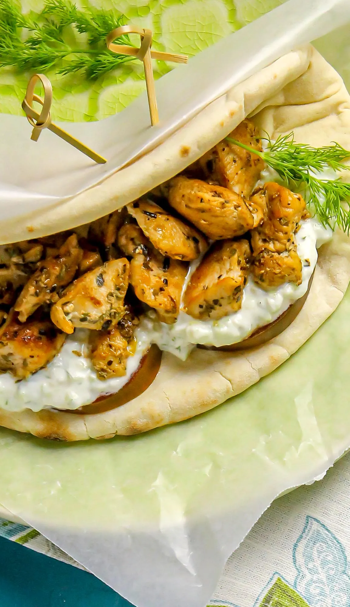 Lemon Chicken Pita Wraps
